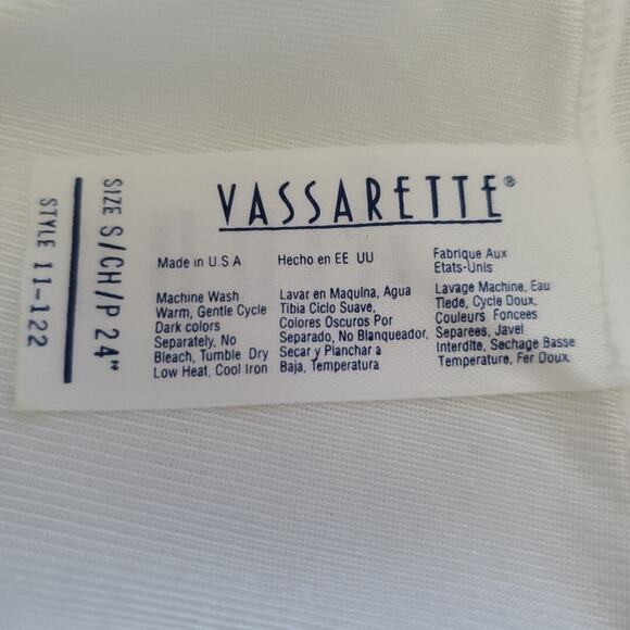 USA VTG VASSARETTE Half Slip Skirt WHITE SATIN NYLON Lingerie WOMEN'S SMALL - Picture 8 of 9